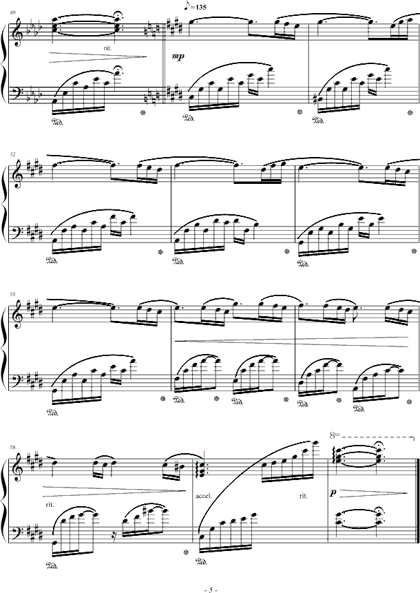 肖邦的钢琴叙事曲钢琴曲谱（图5）