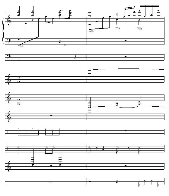 水边的阿狄丽娜 -（乐队总谱版）钢琴曲谱（图21）