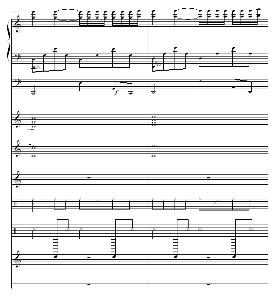 水边的阿狄丽娜 -（乐队总谱版）钢琴曲谱（图2）