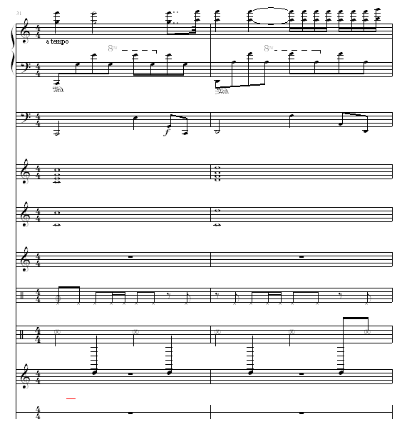 水边的阿狄丽娜 -（乐队总谱版）钢琴曲谱（图16）