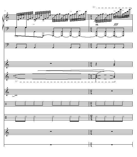 水边的阿狄丽娜 -（乐队总谱版）钢琴曲谱（图15）