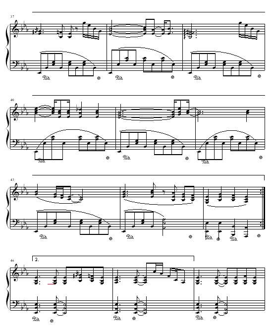 忧郁河上的桥钢琴曲谱（图4）