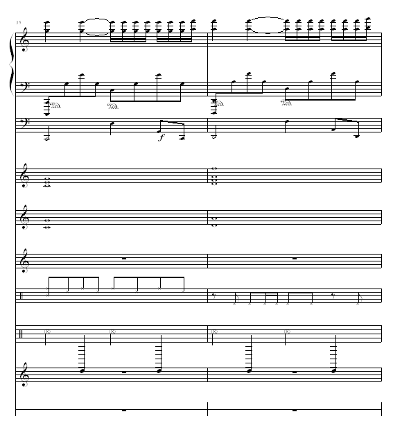水边的阿狄丽娜 -（乐队总谱版）钢琴曲谱（图18）