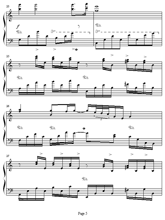 水边的阿狄丽娜-HK375钢琴曲谱（图5）