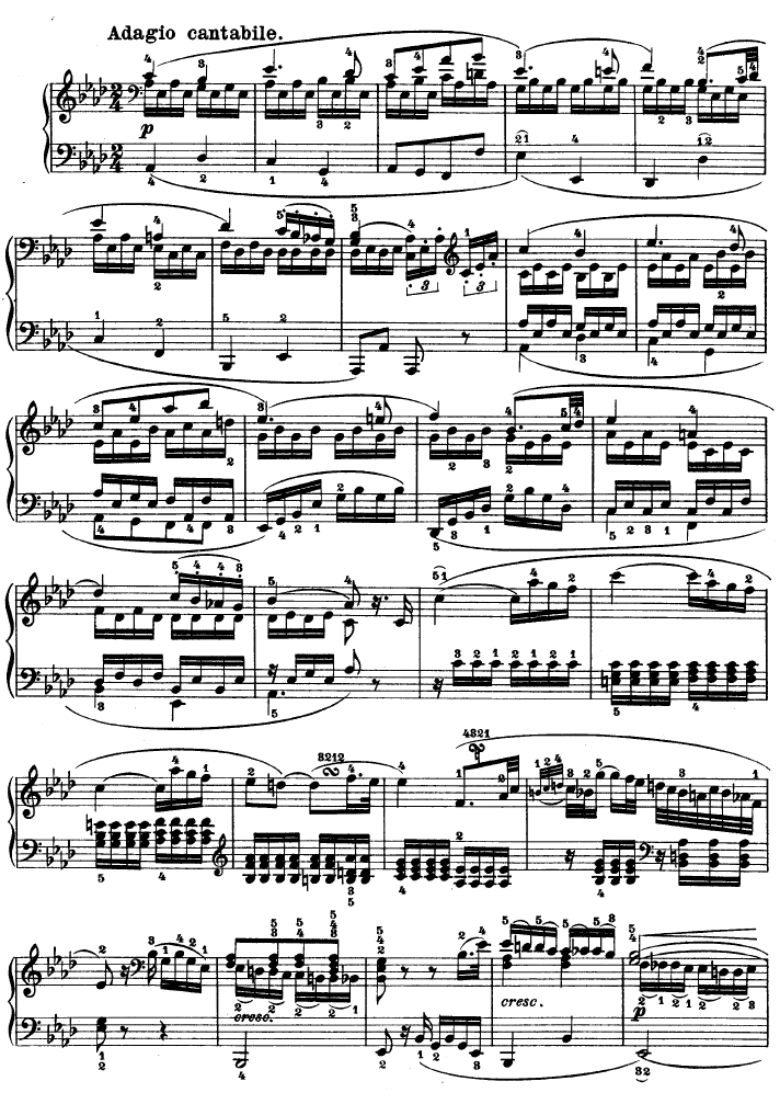 C小调第八琴奏鸣曲（悲怆）Op—13钢琴曲谱（图9）