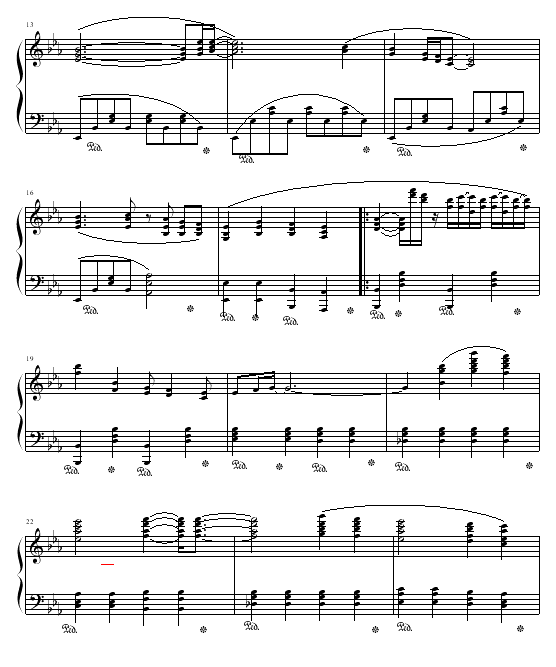 忧郁河上的桥钢琴曲谱（图2）