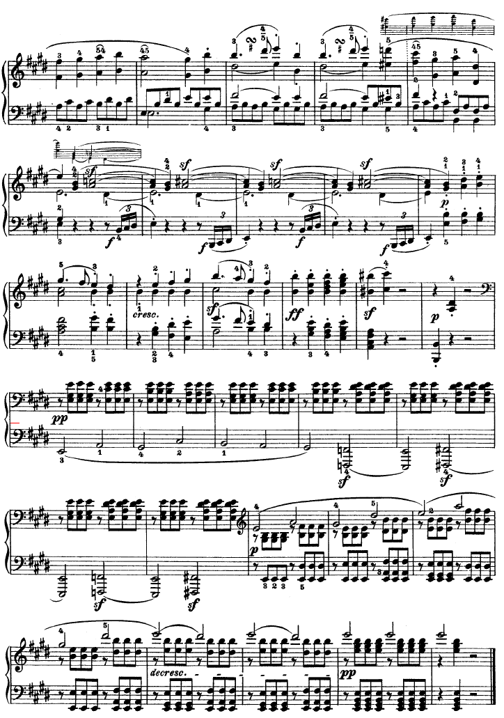 E大调第九钢琴奏鸣曲　Op. 14 No—1钢琴曲谱（图6）