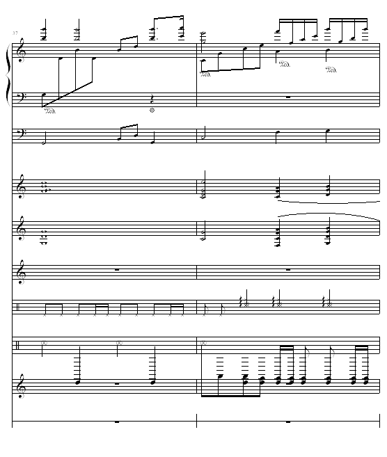 水边的阿狄丽娜 -（乐队总谱版）钢琴曲谱（图19）