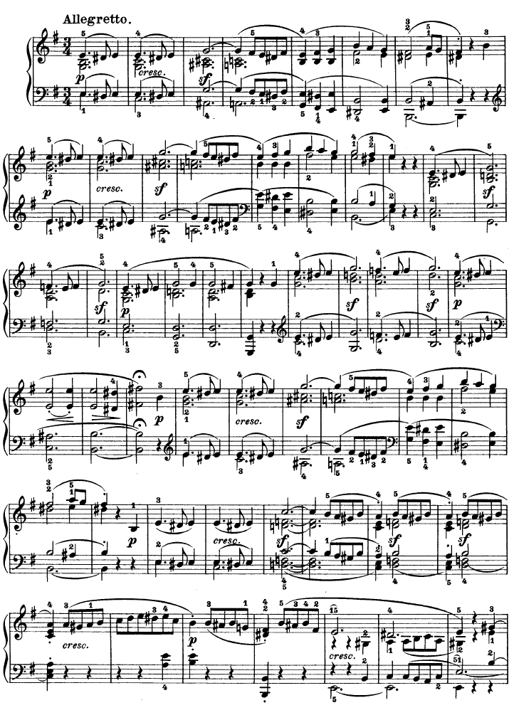 E大调第九钢琴奏鸣曲　Op. 14 No—1钢琴曲谱（图7）