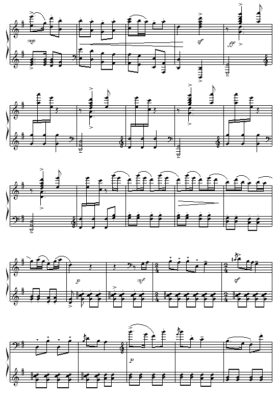 翻身的日子钢琴曲谱（图3）
