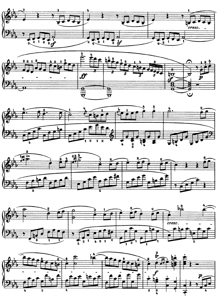 C小调第八琴奏鸣曲（悲怆）Op—13钢琴曲谱（图14）