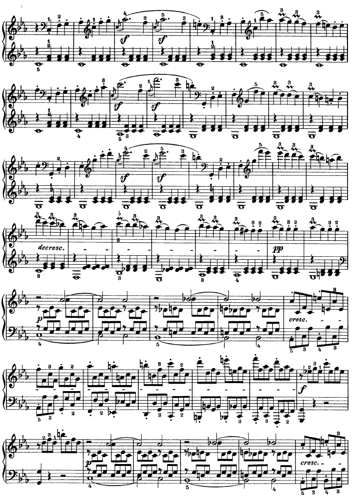 C小调第八琴奏鸣曲（悲怆）Op—13钢琴曲谱（图7）