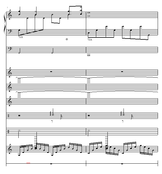 水边的阿狄丽娜 -（乐队总谱版）钢琴曲谱（图3）