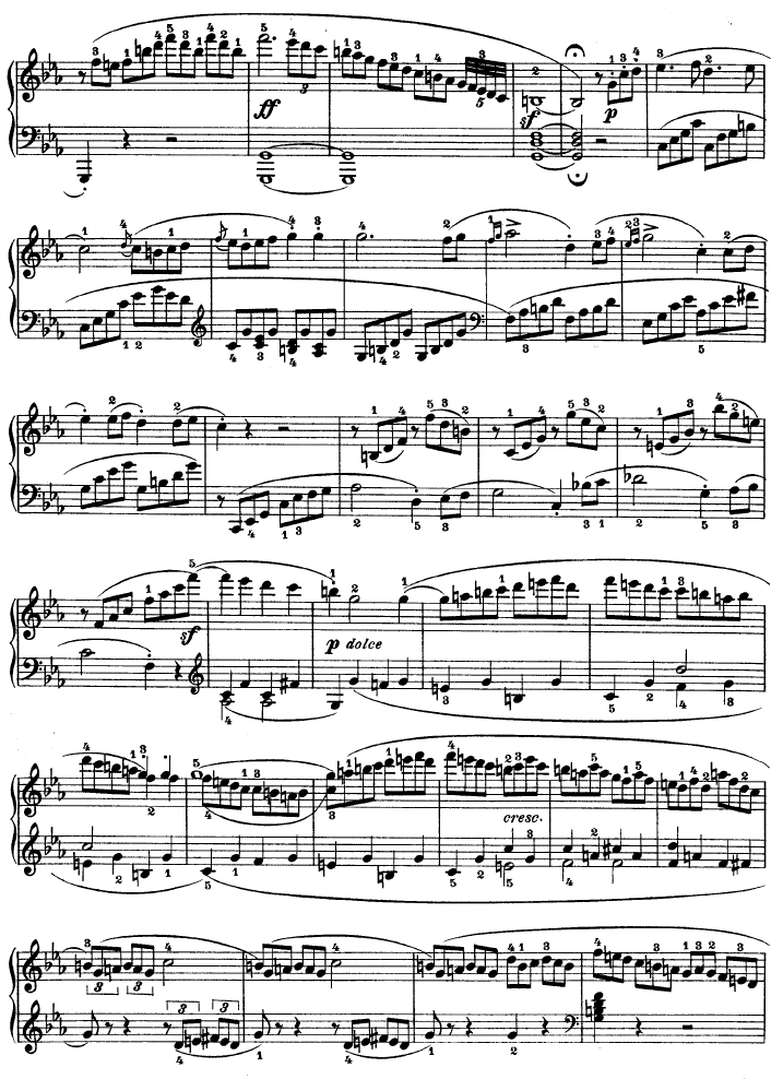 C小调第八琴奏鸣曲（悲怆）Op—13钢琴曲谱（图16）