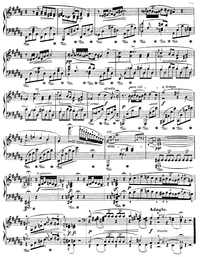 B大调夜曲作品32号 -OP32 NO.2钢琴曲谱（图3）
