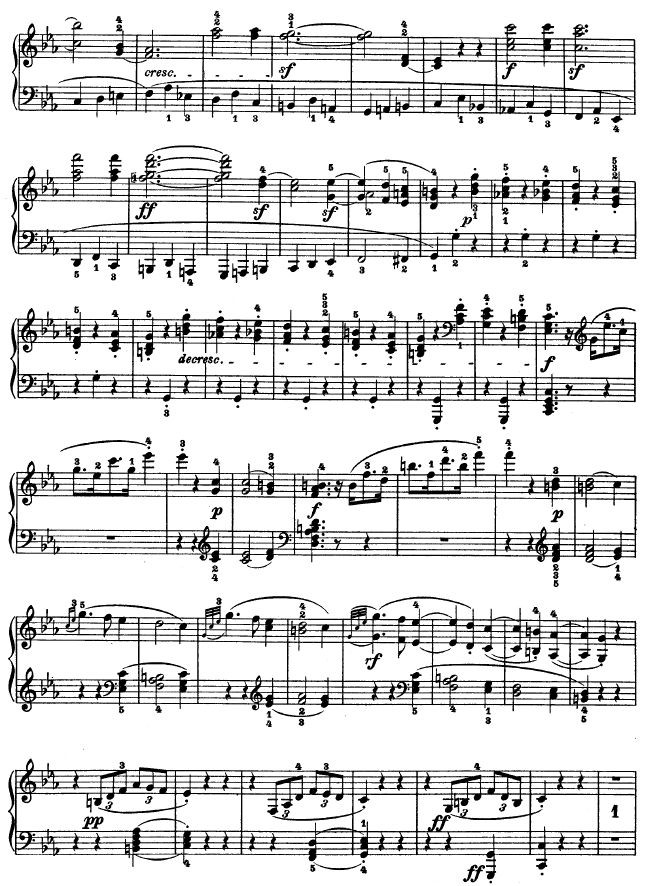 C小调第五钢琴奏鸣曲 - Op. 10—1钢琴曲谱（图4）