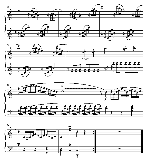 奏鸣曲 Sonatas K545钢琴曲谱（图6）