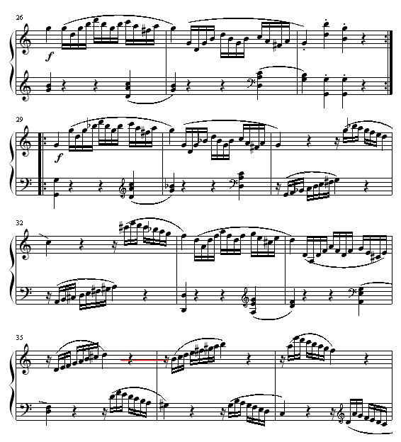 奏鸣曲 Sonatas K545钢琴曲谱（图3）