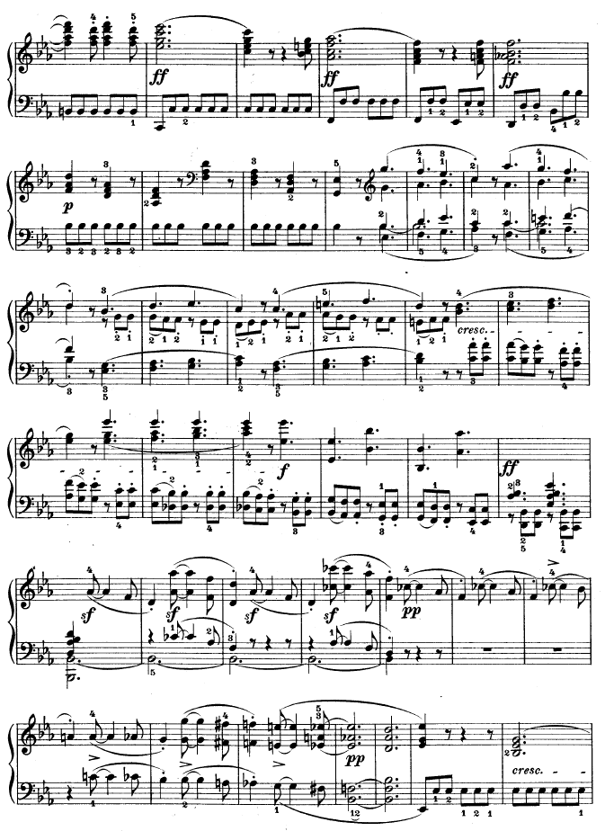 降E大调第四钢琴奏鸣曲-Op.7钢琴曲谱（图10）