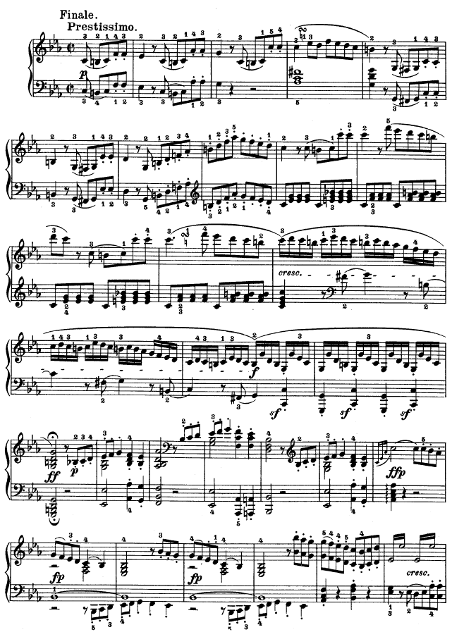 C小调第五钢琴奏鸣曲 - Op. 10—1钢琴曲谱（图11）