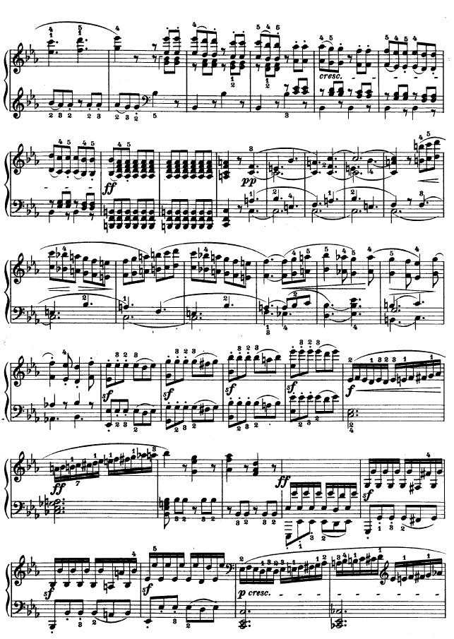降E大调第四钢琴奏鸣曲-Op.7钢琴曲谱（图8）