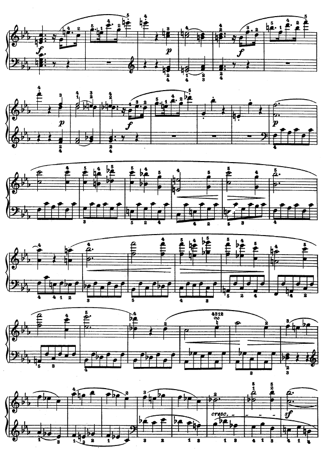 C小调第五钢琴奏鸣曲 - Op. 10—1钢琴曲谱（图3）
