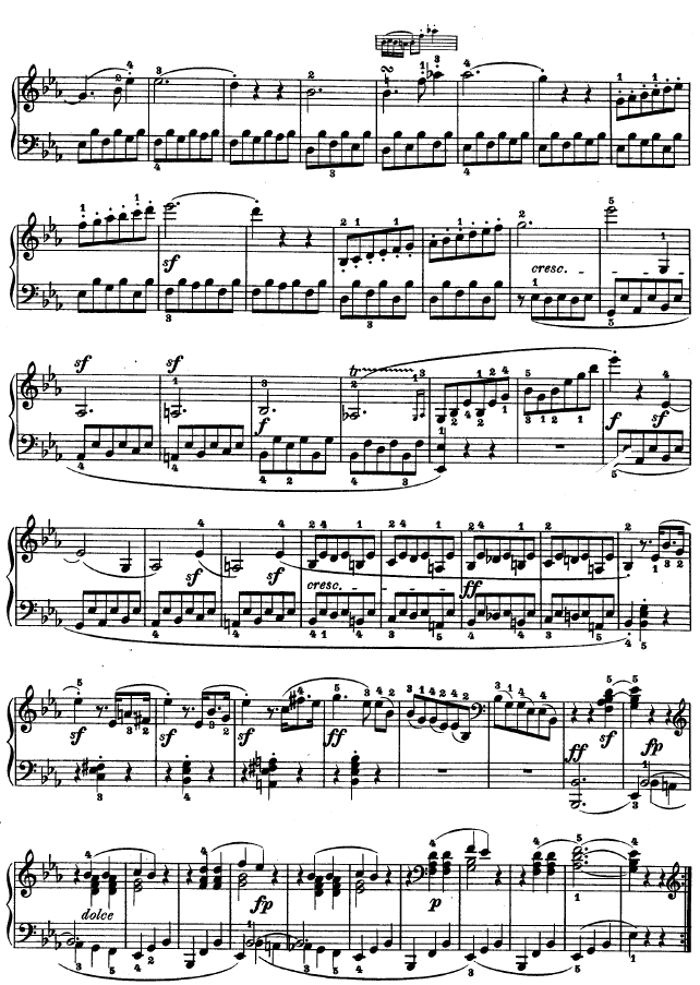 C小调第五钢琴奏鸣曲 - Op. 10—1钢琴曲谱（图2）