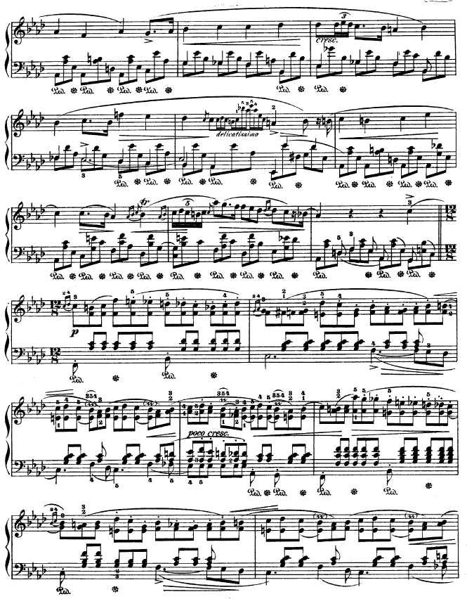 B大调夜曲作品32号 -OP32 NO.2钢琴曲谱（图5）