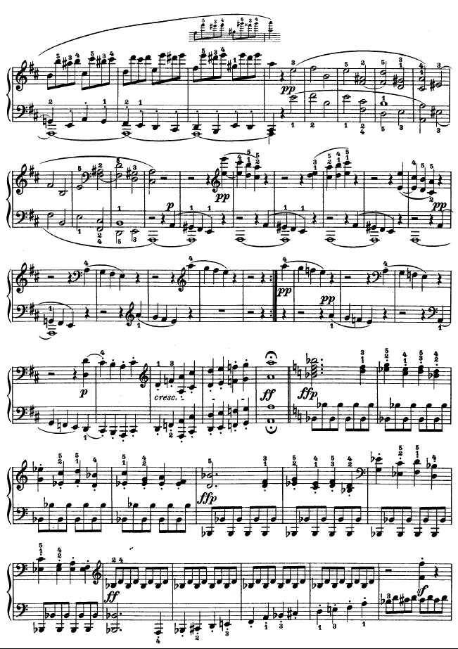 D大调第七钢琴奏鸣曲 - Op. 10 No--3钢琴曲谱（图4）