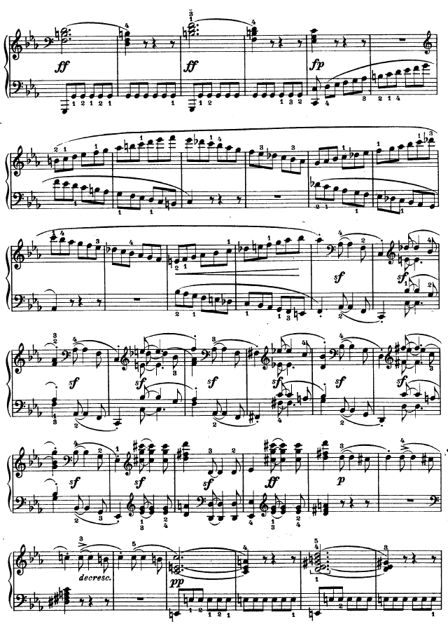 降E大调第四钢琴奏鸣曲-Op.7钢琴曲谱（图5）