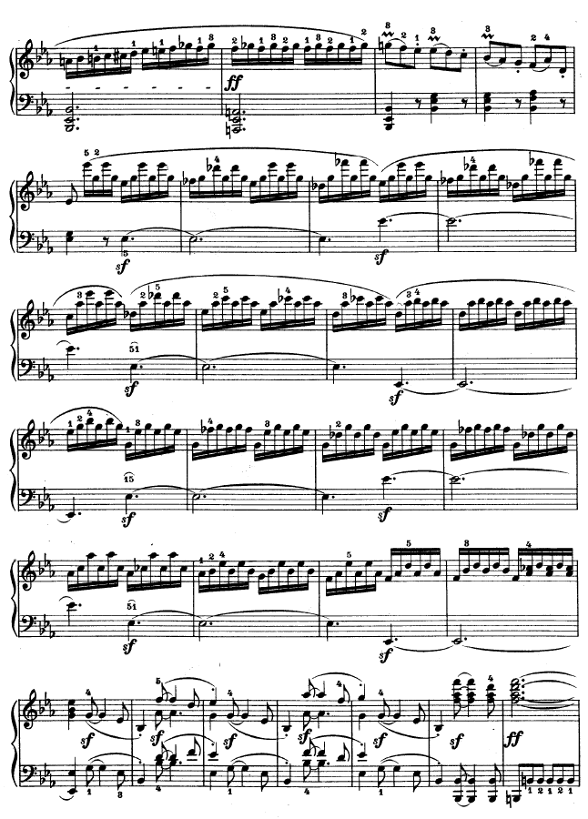 降E大调第四钢琴奏鸣曲-Op.7钢琴曲谱（图9）