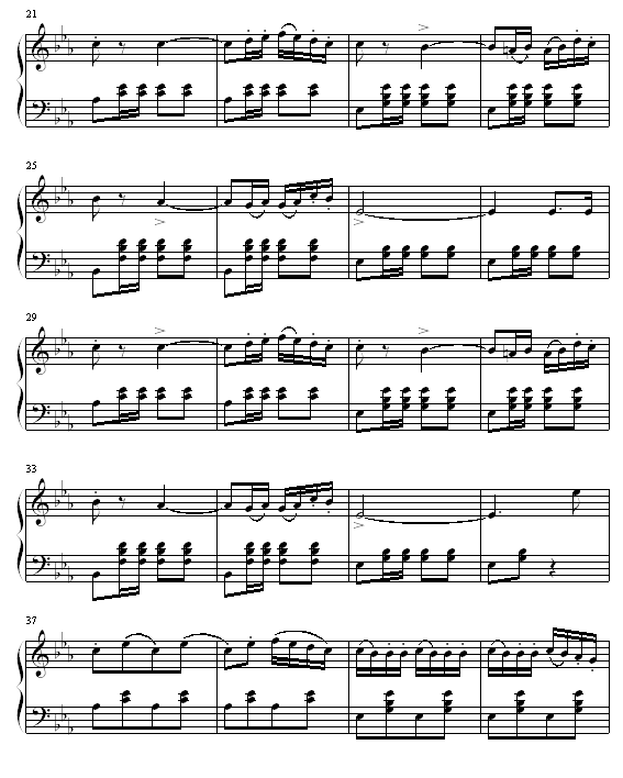 拿波里舞曲钢琴曲谱（图2）
