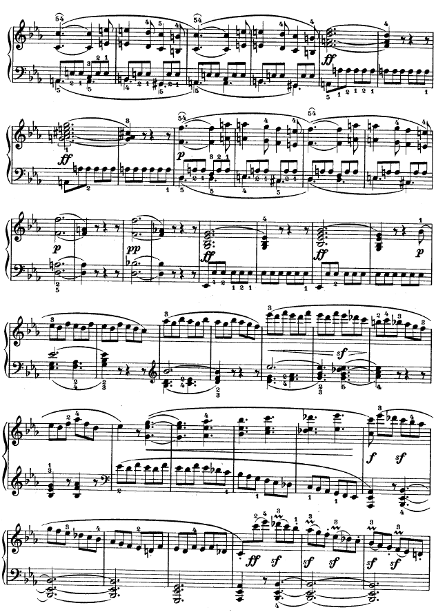 降E大调第四钢琴奏鸣曲-Op.7钢琴曲谱（图6）