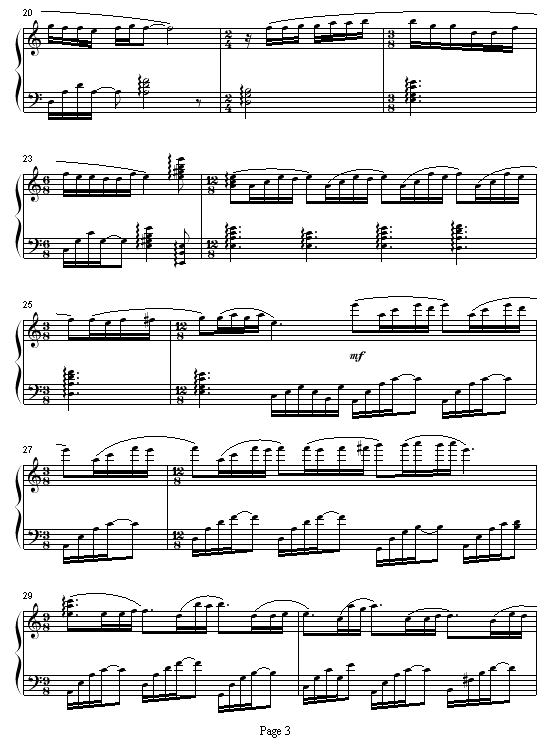 梦中的婚礼钢琴曲谱（图3）