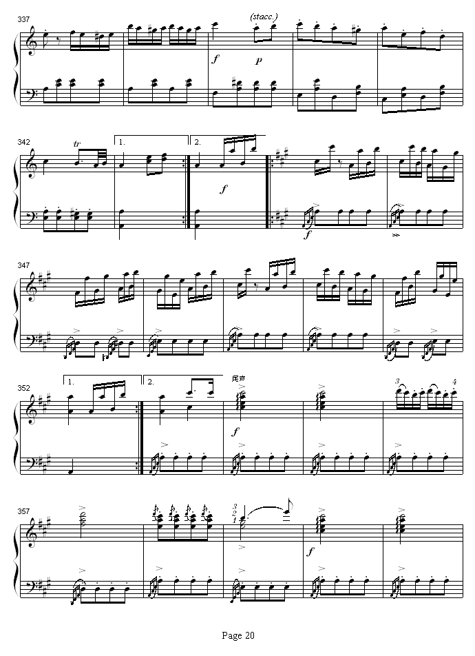 A大调钢琴奏鸣曲K331-寒风钢琴曲谱（图20）