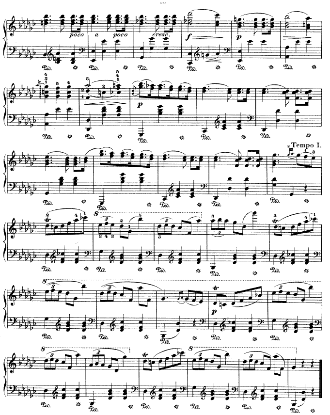 降G大调圆舞曲作品70 NO.1钢琴曲谱（图3）