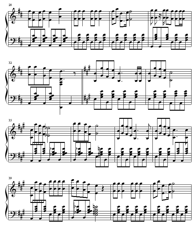 铃儿响叮当钢琴曲谱（图3）