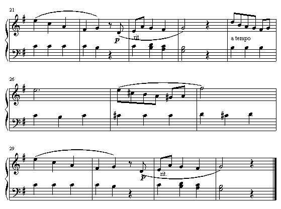 小抒情调钢琴曲谱（图2）