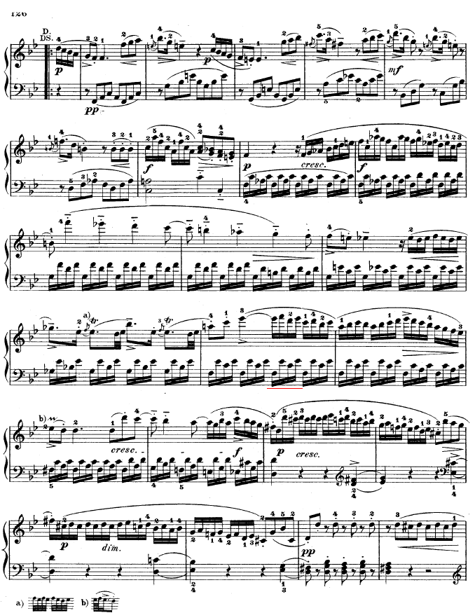 降B大调奏鸣曲 kv333钢琴曲谱（图4）