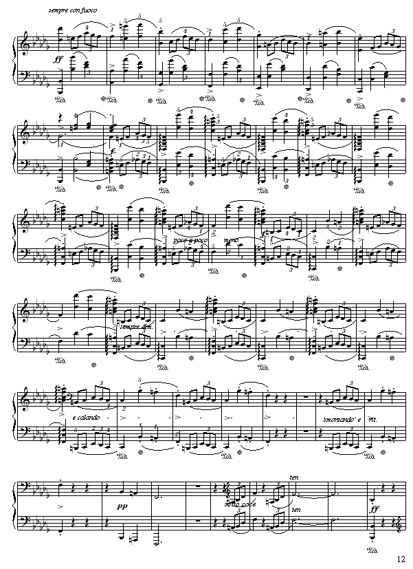 谐谑曲-苗波钢琴曲谱（图12）