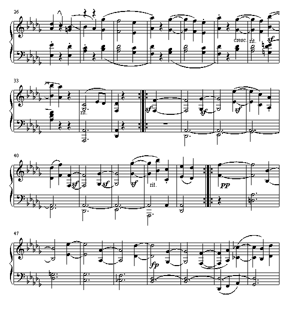 贝多芬《月光》第二乐章钢琴曲谱（图2）