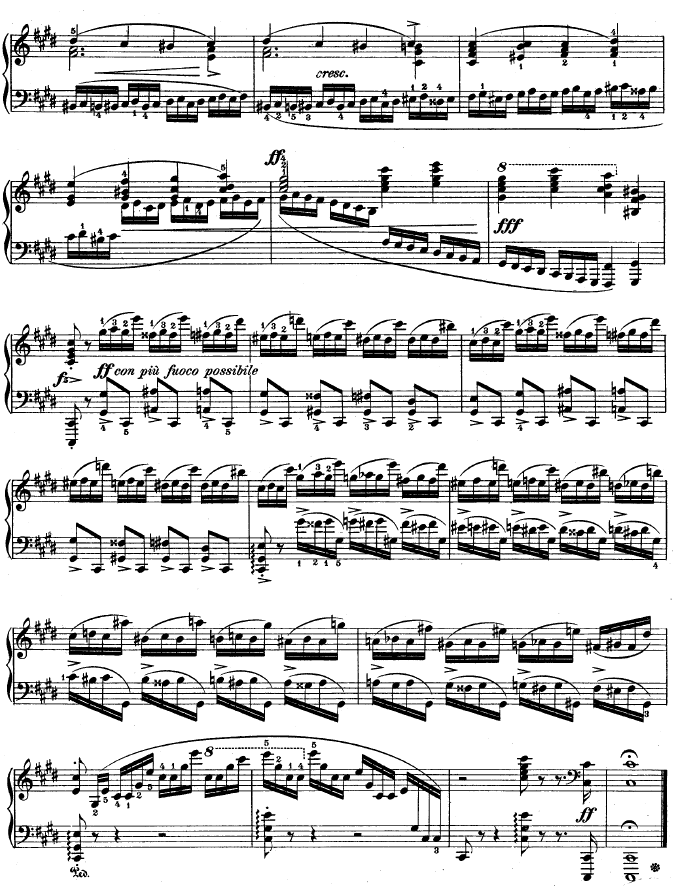 练习曲OP.10 - No4钢琴曲谱（图5）
