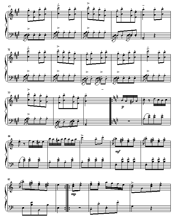 土耳其进行曲-公孙剑钢琴曲谱（图4）