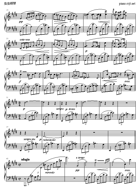 升c小调夜曲钢琴曲谱（图2）