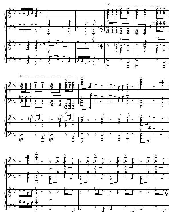 黄河船夫曲钢琴曲谱（图6）