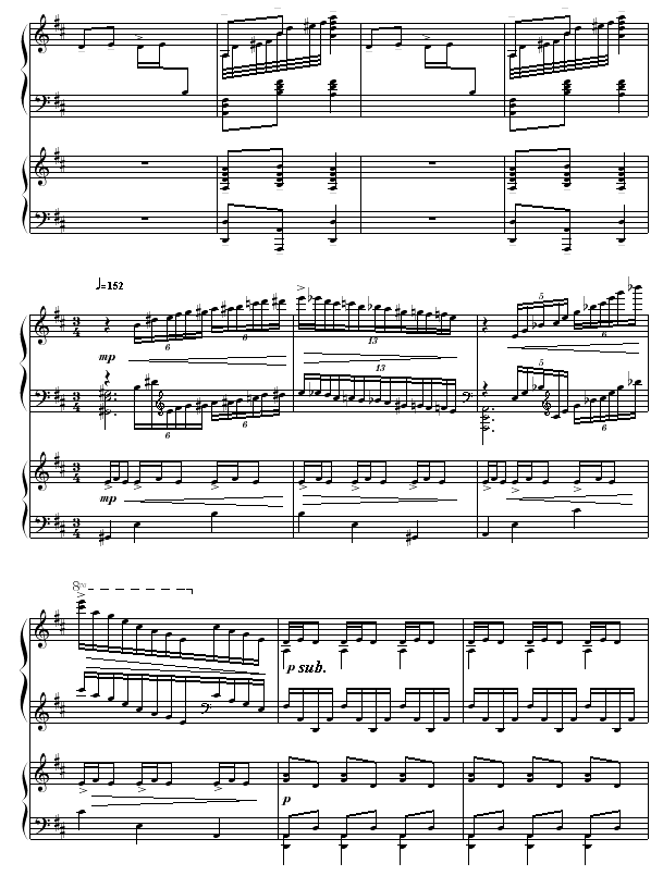 黄河船夫曲钢琴曲谱（图3）