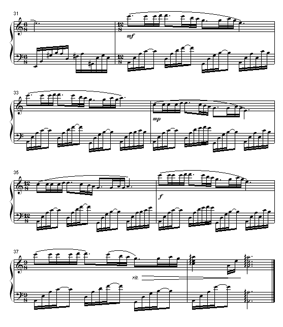 梦中的婚礼钢琴曲谱（图4）