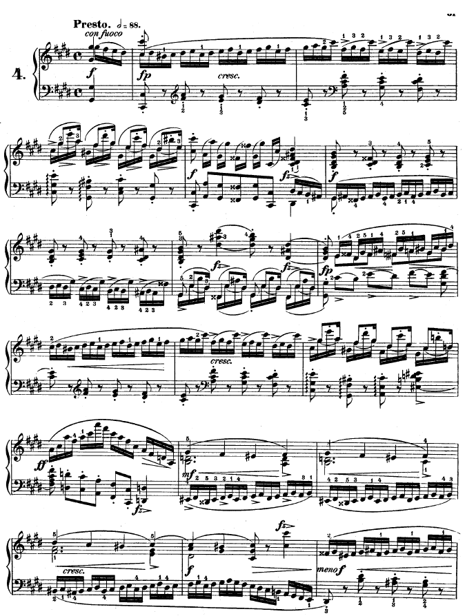 练习曲OP.10 - No4钢琴曲谱（图1）