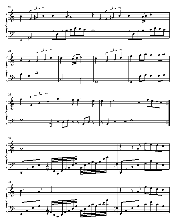 罗曼史钢琴曲谱（图2）