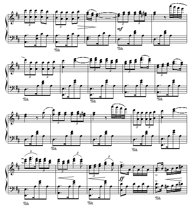 鸽子钢琴曲谱（图3）